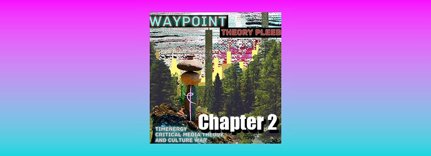 Image of Waypoint, the book, over a colorful gradient background.